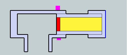 red=steel plug, <br />blue=pvc, <br />purple= magnets<br />yellow=bb's
