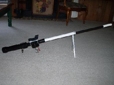 The whole cannon on its bipod stand i plan to pain it all black when i get more paint.