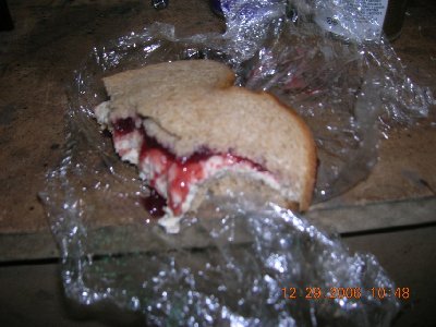 oh... this is my turkey &amp;amp; cranberry sauce sandwich. <br /><br />mmmmmmm mayonnaise