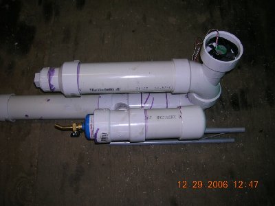 combustion, tank holder and blower in position