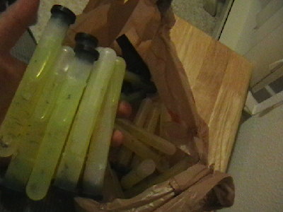 bags and bags of glowsticks like these