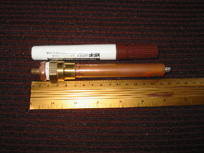 The marker is about 143mm long and the marker gun is about 160mm long olny a meer 17mm longer still pretty good.