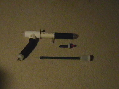 This is the gun with the barrel and sparker unscrewed