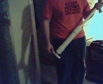 Size comparison of gun vs. man belly.