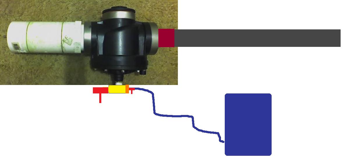 blue = propane setup<br />red = bv<br />pink = breach<br />grey = barrel<br />yellow = tee