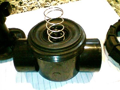 better view, spring still in place on top of diaphragm...