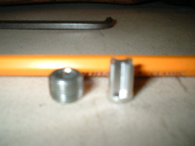 the plug and the custom piece.  its pretty much a + and a circle