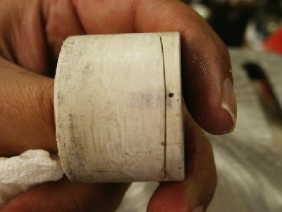 Cracked original Mouse Musket piston.