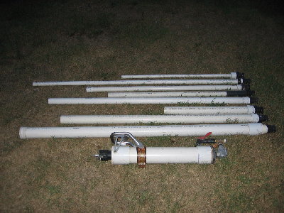 modgun(modular gun) with interchangeable barrels.<br />barrels from top to bottom: 1&amp;quot;, 1.25&amp;quot;, 1.5&amp;quot;, 1.7&amp;quot;GB, 2&amp;quot;, short 2.5&amp;quot; TB, long 2.5&amp;quot; TB, and 3&amp;quot; barrel.