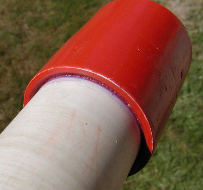 Primer ends at the end of the adapter.