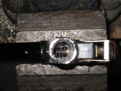 This is the 1/4&amp;quot; side of the blowgun, which is connected to the chamber and holds the pressure. Originally the hole at the very bottom of this is only a few mm in diameter, use a drill bit to increase the size of this hole and allow for more flow to the valve