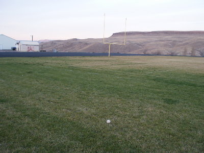 The baseball curved and didn't make it as close to the endzone