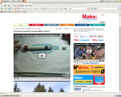 Screen capture of the launcher on Make