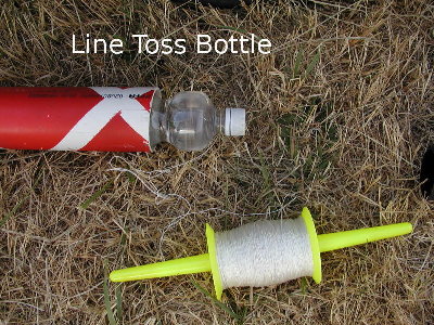 Kite string as well as mason line works fine with a bottle of water.