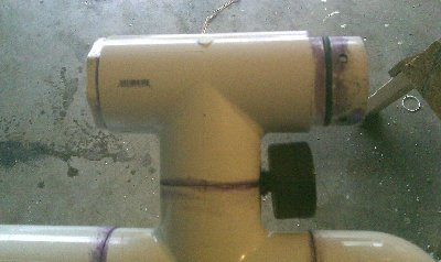 Piston Tee with pressure gauge