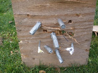 entrances. i used darts, marbles an arrow, and my ram rod.