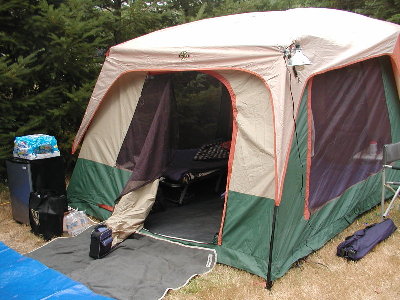 Roughing it with no hook ups.