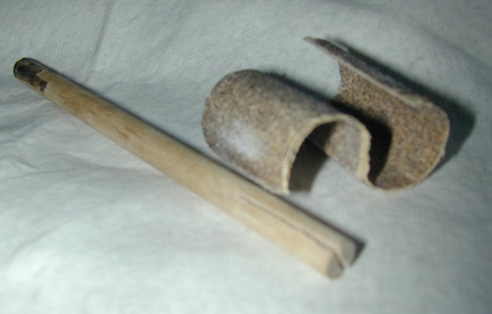 All you need is a piece of dowel rod, and some sandpaper.