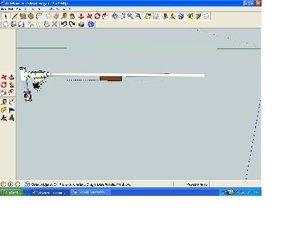 the barrel needs cut in the red locations. length at the end and the breach at the rectangle, what needs done to do this in sketchup?