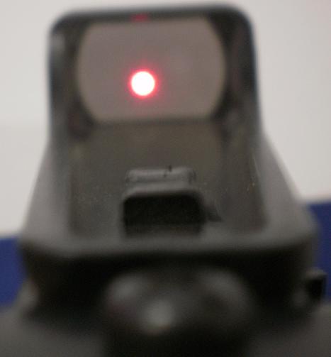 the red dot sight, i cant get a good pic. its on the macro setting