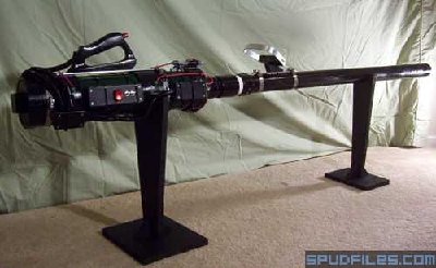 The PG255 &amp;quot;Locutus&amp;quot; with standard barrel attached. (those aren't legs - it is on a stand)