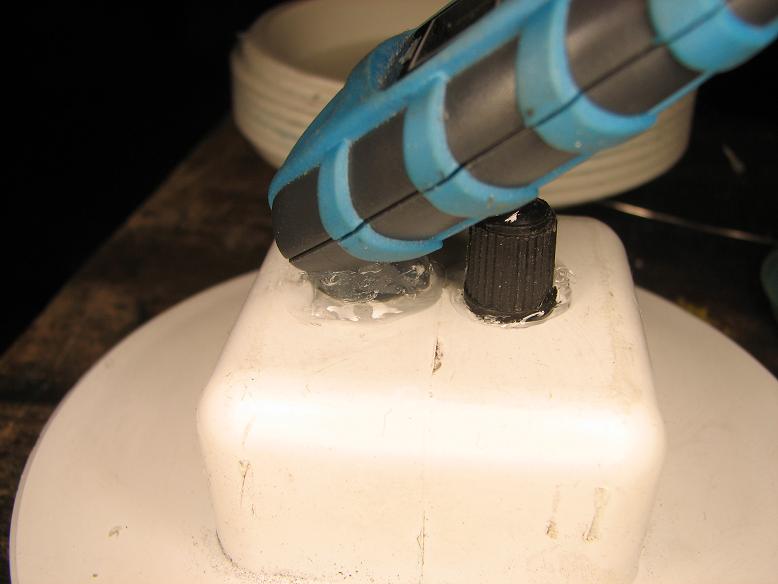 gauge mounted with the cap as some extra support