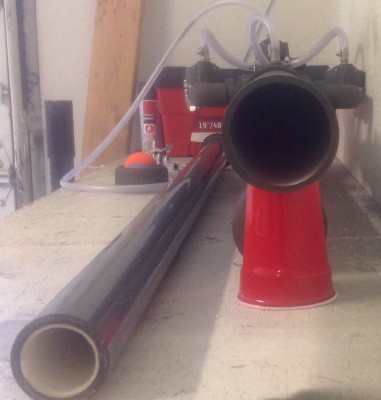 Here you see my 3&quot; L.O.L. ( large object launcher ) 24 inches of 3&quot; sch 40
