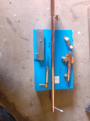 Internal components prior to mounting to the stock