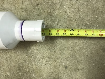 56” of barrel to the union on the QEV