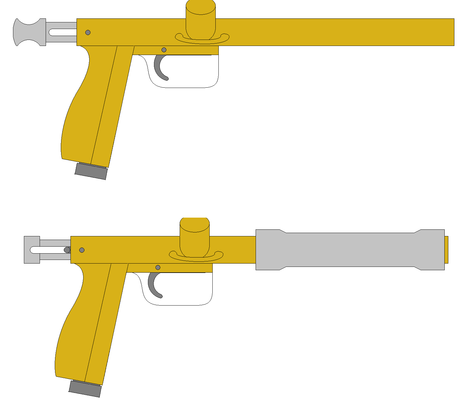 basically how i wanted the thing to look when i was done. pump action - of course