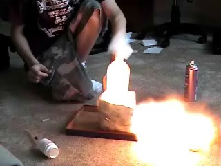 Me playing with fire in my room.