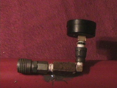 psi guage and valve setup