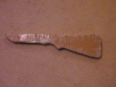 I started off with a really nasty little cardboard cutout. So that I made sure there were no mistakes.