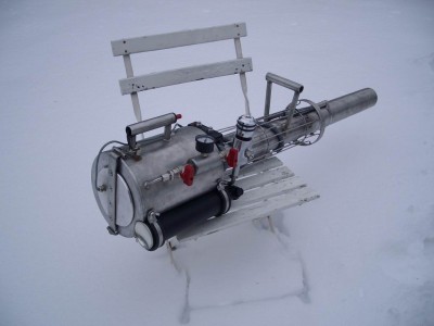 in the danish snow, christmas 2005, machinede alumium endcap