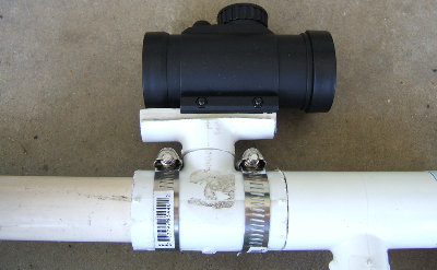 This method can be used to mount just about any airsoft scope to your gun since the required rail size is universal. I used a red dot scope which I got at WalMart for about $8 US.
