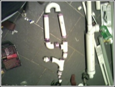 This is all of the parts of the tank and H.D. $10 1&amp;quot; sprinkler valve prior to cementing together.
