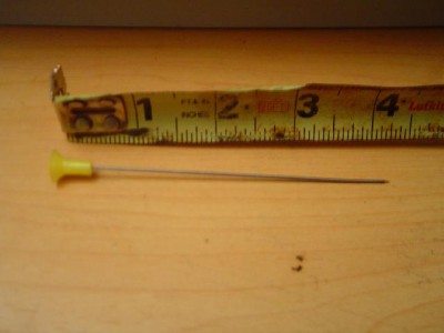 This is the dart that went 3/4&amp;quot; into pine.