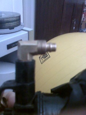 the barrel was a dripper line that was inside another bit of pipe to keep it straight then that would just slip over that bit their and the nut went over top to lock it in place