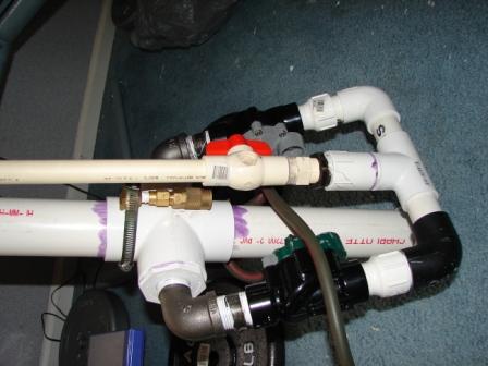 Close up of breach and valves.