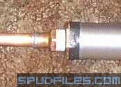 Close Up of the JBWeld Joint