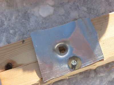 one of the planks with 2mm aluminium armor.