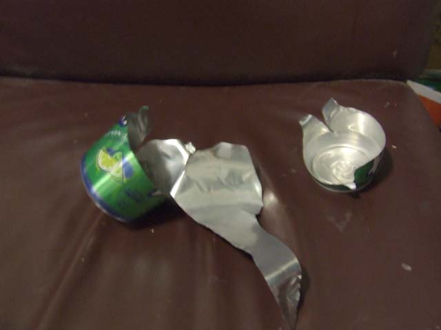 a shook up unopened soda can I shot.