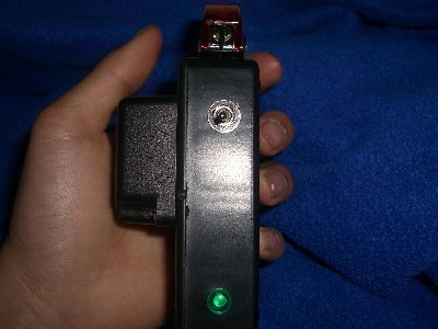 its pretty small, well lets say its a good fit in your pocket:)